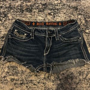 Rock Revival Dark Blue Jean Shorts